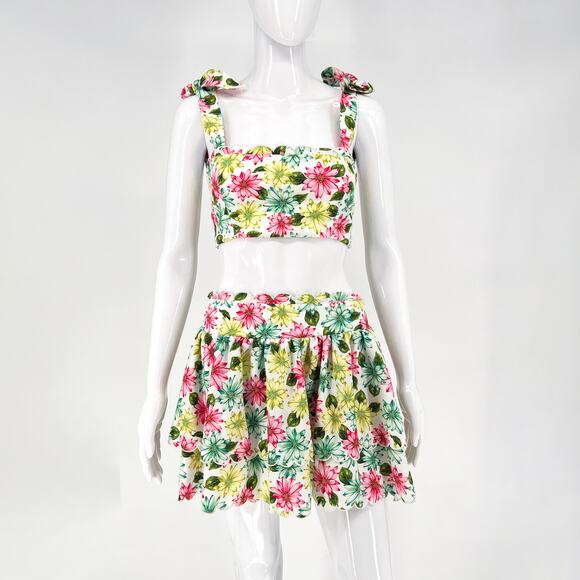 AUGA BENDITA X REVOLVE Rhea Crop Top Cooper Skirt Set Women’s Size S/M Conga - Picture 2 of 5